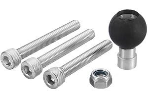 Baceyong Set di base per montaggio a sfera, attacco per foro per vite per moto M8 con sfera da 25 mm, compatibile con supporti RAM B-367U, supporto per telefono per moto, registratore fisso