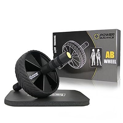 POWER GUIDANCE - Roue Abdominale AB Wheel Roller Pro de Fitness et Musculation de Corp-Appareil Abdominal Munit d’Un Tapis Epais pour Genoux