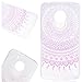 Produktbild SMART LEGEND Lenovo Moto G5 Weiche Silikon Hülle TPU Bumper Transparent Handyhülle mit Rosa Mandala Muster Durchsichtig Schutzhülle Backcover Crystal Kirstall Clear Etui Ultra Slim Design Glatt Weich Handytasche Soft Case Silicon Protective Cover Flexible Dünne zurück Schale
