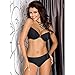 Produktbild Axami Damen V-5780 Basic Schwarz Komfortabler Push-Up BH Rücken transparent , schwarz, 85B (Herstellergröße: 100B)