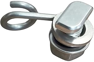 GAO Flora 40 Stück Universal Pflanzenhalter Ösen-Haken Kombination aus Edelstahl mit M6 Hammerkopfschrauben zum aufhängen von Gurkennetzen, Rankhilfe für Tomaten