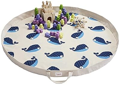3 Sprouts Tapis de Jeu-Sac de Rangement pour Jouets Baleine