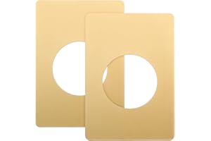 ARTIBETTER 2 Piezas Placa De La De La Puerta Placa Cubre Cerrojo Placa De Refuerzo De La Puerta Delantera Chapa De Refuerzo Para Puerta De Garaje Cerradura Acero Inoxidable Golden