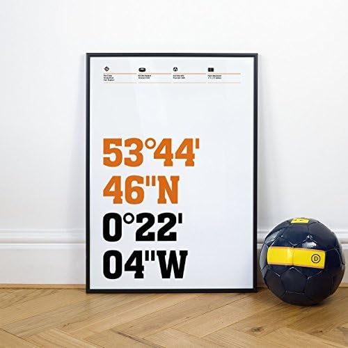 Hull Football Stadium Coordinates Prints and Posters, By Dinkit