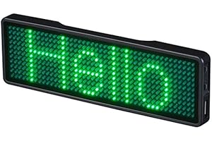 MidoriMori Targhetta identificativa Bluetooth LED aggiornata Senza Fili Bluetooth LED Targhetta identificativa Ricaricabile con Magnete/Perno per Hotel Ristorante Negozio Bar per Feste