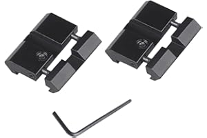 Paike Lot de 2 adaptateurs de Rail Picatinny/Weaver Low Pro en Queue d'aronde 11 mm vers 20 mm