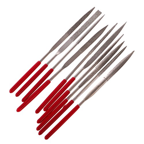 MagiDeal 10pcs Weiche Griffnadel Feilen set Schlüsselfeilensatz