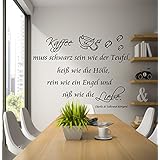 Wandschnörkel ® WANDTATTOO AA084 KAFFEE muss schwarz sein ...Wanddekoration Wandaufkleber Küche Esszimmer Farbe./Größenauswahl Wandaufkleber