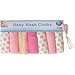 Baby Boys' & Girls' Super Soft Patterned Bath Time Wash Cloths (7 Pack) (Pink)