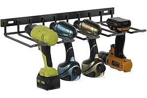 MUROSS Power Tool Organizer, Wall Mount Drill Charging Station for Handheld & Power Tools, Space Saving Drill Metal Tool Shelf, Garage Storage Tool Holder for Home Garage Workshop