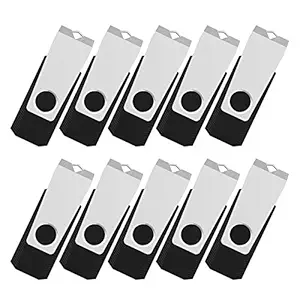 TOPESEL 100 Pack 128MB Bulk USB 2.0 Flash Drives Swivel Memory Stick Thumb Drives Pen Drive (100pcs, 128MB, Black)