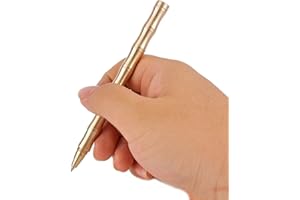 ERICETION Gebürstete Abnehmbare Bambus -Stift Matte Golden Metal Stationery Office School Vorräte Schreiben