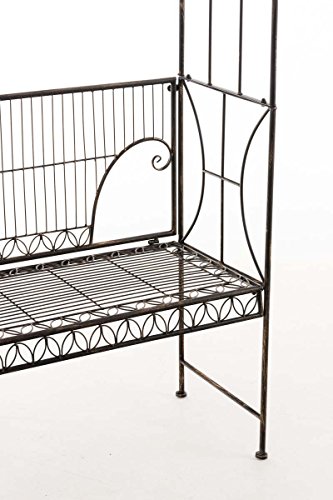 CLP Rosenbogen mit Bank NOSTALGIE, Eisen, Landhaus-Stil, 140 x 45 cm, Höhe 220 cm bronze - 7