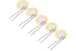 sourcing map 5 Pcs Piezo Discs 35mm Acoustic Pickup Transducer Microphone Trigger Element CBG Guitar
