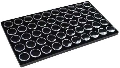 Ikee Design? Black Gem Jar Jewelry Tray Insert. 50 Gem Jars. 14 1/4 x 7 3/4 x 3/4 by NILECORP