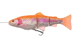 Savage Gear - Leurre 4D Line Thru Trout - Truite en caoutchouc à l'aspect naturel - Pour la pêche - Appât pour brochet, Golden Albino, 15cm / 35g / langsam sinkend