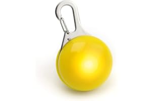 PRECORN Pendiente Luminoso LED en Amarillo para Perros, gatas, arnés para Perros Collar Luminoso