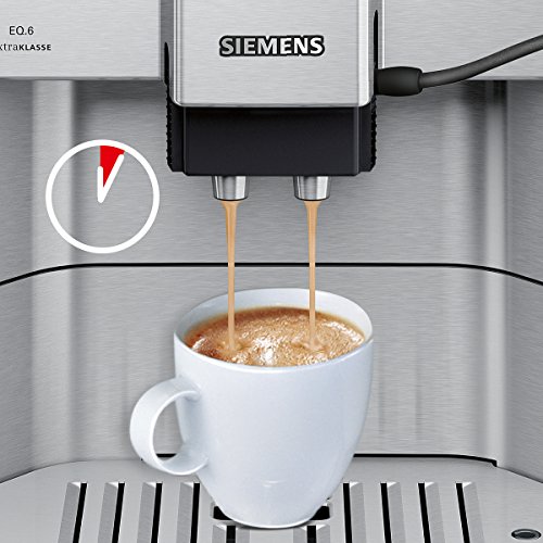 Siemens TE607503DE Kaffeevollautomat EQ.6 series 700 (19 bar, Direktanwahl durch Sensorfelder, oneTouch DoubleCup, Cappuccinatore) Edelstahl - 4