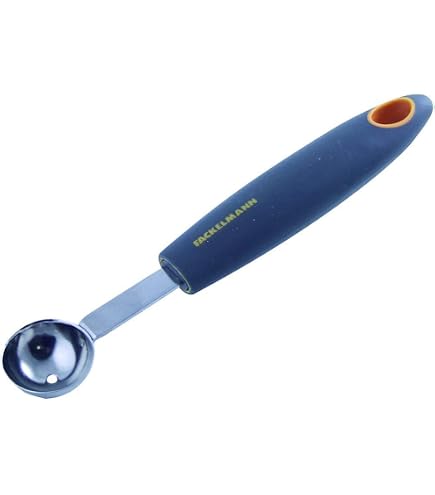 Vide-Pomme Fackelmann - Acier Inoxydable, Manche TPR/PP - 20 Cm - Pour Retirer Cœur Et Pépins Rapidement - 2
