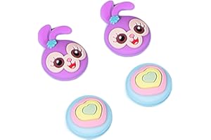 Viwind Thumb Grip Caps Compatible con Nintendo Switch/OLED/Switch Lite,Silicona Suave Joy-con Joystick Grip Cute 3D Analog Stick Cover(Stellalou Stella)