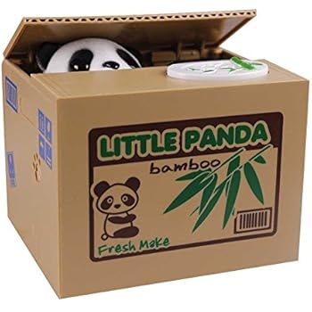 Eshowy Cute Panda Money Saving Bank Panda Piggy Bank - 