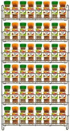Chrome Spice Herb Jar Rack Holder Kitchen Cupboard Door Storage Shelf 6 Tier