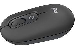 ‎LOGITECH Logitech POP Mouse, przenośna bezprzewodowa mysz Bluetooth z programowalnymi przyciskami, cichymi kliknięciami, z łatwym przełączaniem Easy-Switch, laptopem, tabletem, komputerem PC — Grafitowy