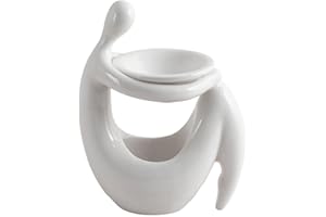 XNSHUN Keramik Ölbrenner Aroma Diffuser, Teelichthalter Stövchen Für ätherische Öle Wachsschmelze Brenner Human Body Shape Keramik Öl-Diffusor Duftwärmer Für ätherische Öle Schlafzimmer Dekor