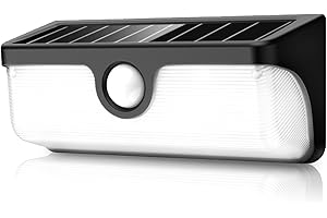 Moman Podłączony kinkiet słoneczny, światło LED z synchronicznym aktywowanym czujnikiem ruchu, wodoodporna zewnętrzna lampa solarna IP65 na balkon, do ogrodu i garażu