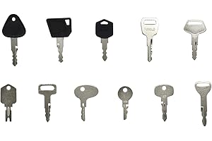 NOBRANDNOBRAND Ensemble de 11 Clés de Contact 777 14607 1430 787 pour Ne W Hollan D Clar K Toyo Ta Chariot Élévateur Volv E Samsun G Excavator