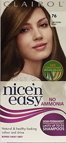 SIX PACKS of Nice N Easy No Ammonia Demi-Permanent Hair Colour 76 Light Golden Brown