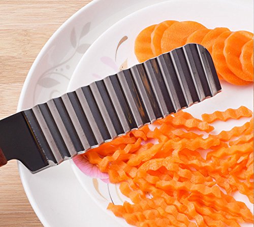 youpin New Edelstahl Kartoffel Chips gewellt Cutter Teig Gemüse Crinkle Schneide Messer Wellig Messer Küche Zubehör