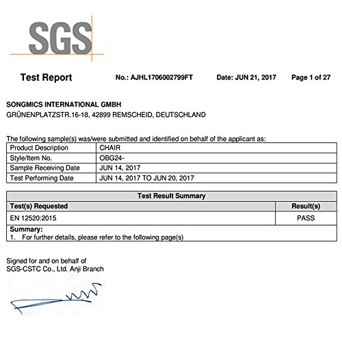 Songmics Office Chair with 76 cm High Back Large Seat and Tilt Function Executive Swivel Computer Chair PU Black OBG24BUK