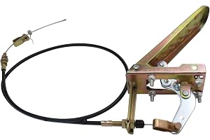 Gaspedal traktor gasreglage med kabel för rasenmäher moped lastmaskin jordbruksfordon grävmaskin truck båt wohnwagen gasregler gasspjäll fotpedal gasvajer universal (1,5 m kabel med gaspedal)