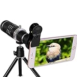 Claridad superior y profesional: los lentes HD con una distancia focal ajustable reducen los destellos y el efecto de la imagen del cristal gracias a los reflejos y capturan fotos / videos nítidos y de nivel profesional.