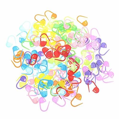 100pcs marcadores de la puntada de plástico para hacer punto del ganchillo de bloqueo, cierre de ganchillo, herramientas para hacer punto Multicolores