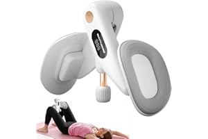 PLLYPE Trenażer dna miednicy dla kobiet, przyrząd treningowy dla kobiecych pośladków, trener wewnętrznych ud z funkcją liczenia, do dna miednicy, rehabilitacji poporodowej, szary