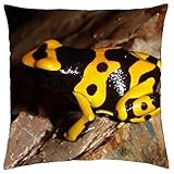 Free-shipping Funda de cojín con diseño de rana de Poison, color amarillo (45,72 x 45,72 cm)