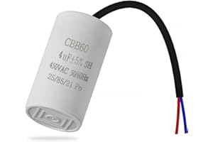 Condensatore di avviamento CBB60 450v 4uf ANGEEK 50/60HZ,condensatore di marcia del motore,condensatore di avviamento del motore,condensatore microfarad con filo