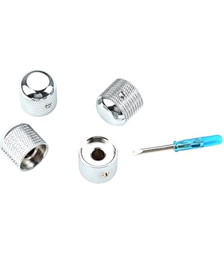 Manopole Chitarra Alnicov Nere Trasparenti Con Numeri Dorati - Set Di 4 Per Controllo Volume E Tone - Foto 6