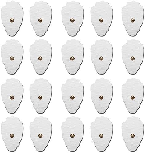 TENS Electrodes - 20 TENS Unit Pads Electrode Pads Reusable Self-Adhesive Replacement Massage Pads (Snap on) - TENS/EMS Electronic Pulse Massager (TENS Electrodes)