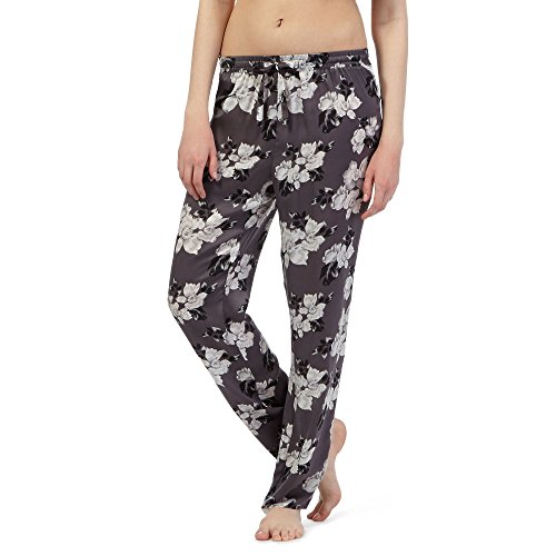 Presence Womens Dark Grey Floral Pyjama Bottoms 10