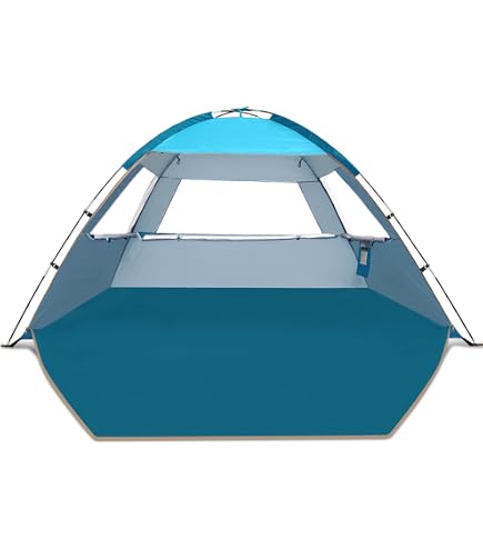 JAICOM Tente De Plage 2-3 Personnes Protection UV UPF50+ - Abri Pop-up Avec Fenêtres Ventilées Pour Plage, Jardin Et Camping