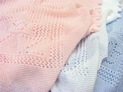 100% Cotton Baby Shawl - 1 Supplied in White