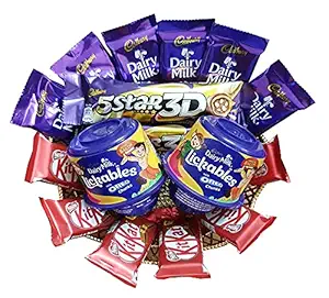 The Rich Box - Cadbury Dairy Milk and Nestle Gift Combo - Gift Combo for Birthday | Chocolate Gift Hamper for Diwali, Birthday, Holi, Rakhi, New Year, Christmas, Anniversary |