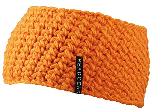 MB - Diadema de Punto Grueso con Forro - 9 Colores de Moda para Deportes de esquí Naranja Naranja