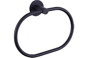 LackYork Handtuchring,Handtuchhalter Ohne Bohren，Selbstklebende Edelstahl Handtuchhalter,Wandhalterung Handtuchhalter für Badezimmer und Küche (Schwarz)