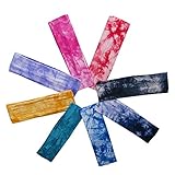 8PCS Cotton Elastic Yoga Headbands Sport Headbands Assorted Colors Headbands for Teens, Girls and Women
