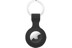 GAGAAL Case Compatible with Apple Airtags, Keychain AirTags Case with Anti-Lost Key Ring, Protective Silicone Case for Apple AirTag 2021 Finder for Air Tag Tracker Holder Accessorie (Black)