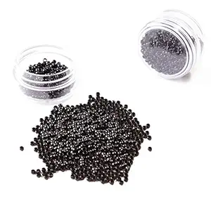 Beauty House Nano Rings Beads For Nano Tip Remy Hair Extensions (500pcs, Black)